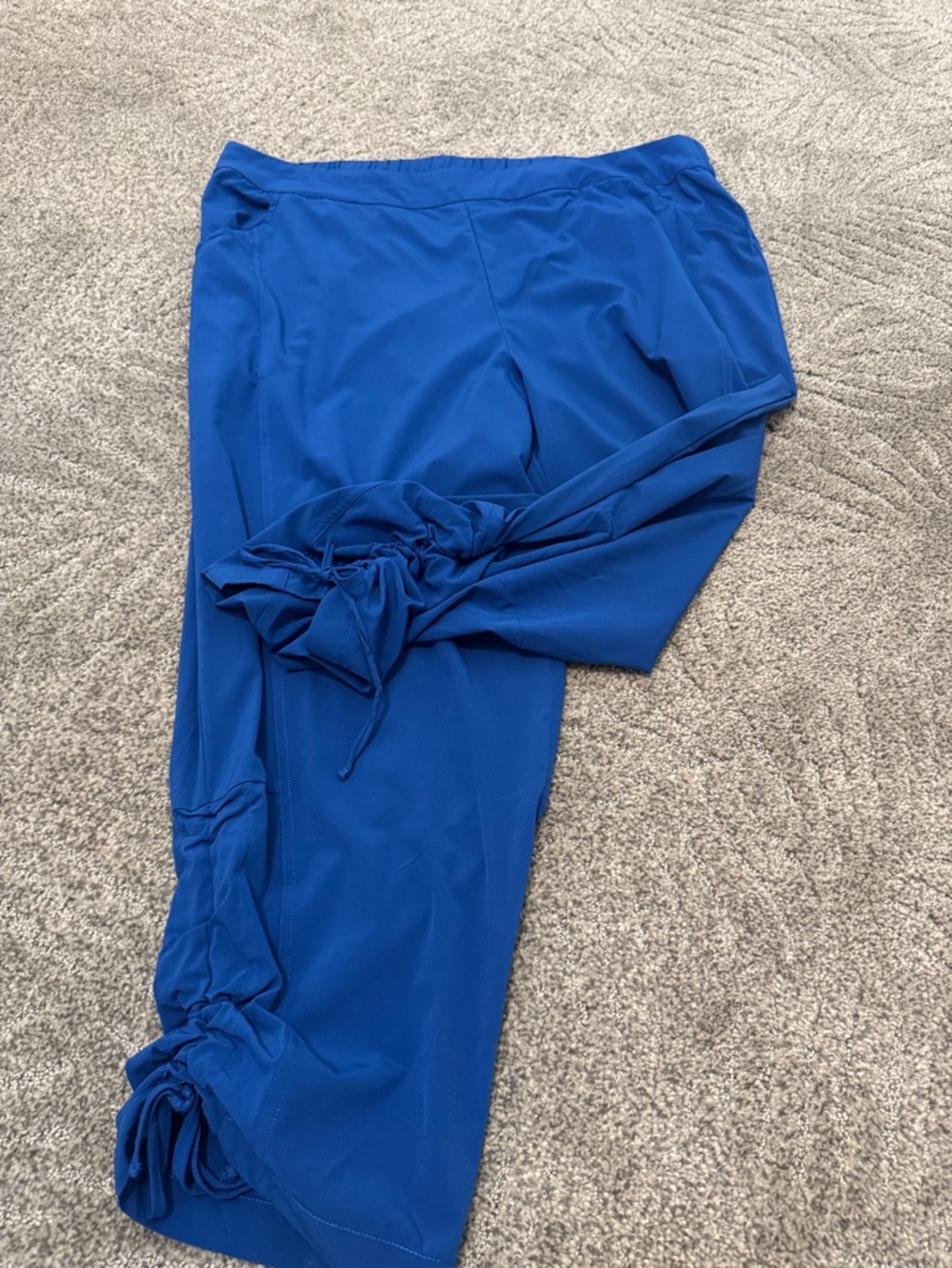 Chico's Royal Blue Drawstring Crop Pants